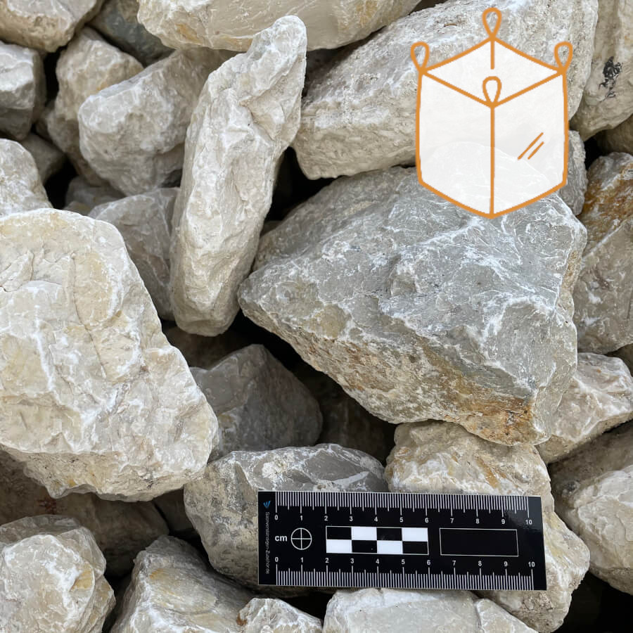 PG80-150CC-VM01 1 Pierre à gabion 80/150 concassé calcaire - Big bag 1500kg